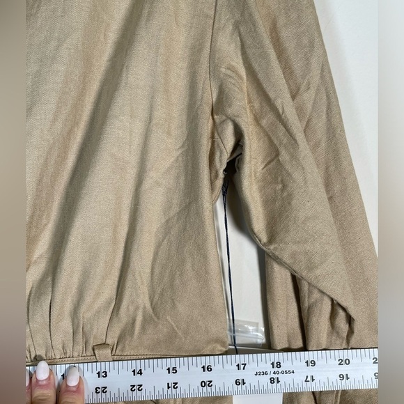 Majorelle Ameera Linen Blend Romper  Nude Tan NWT! Revolve Women’s Sz Large New - Picture 15 of 16